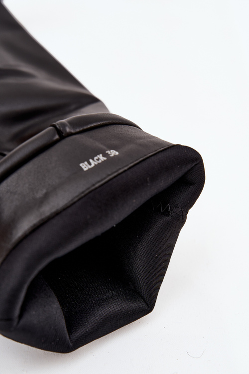 Dámské Kozačky Na Podpatku Otočený Svršek Pásky S Přezkami Černé Nirisa