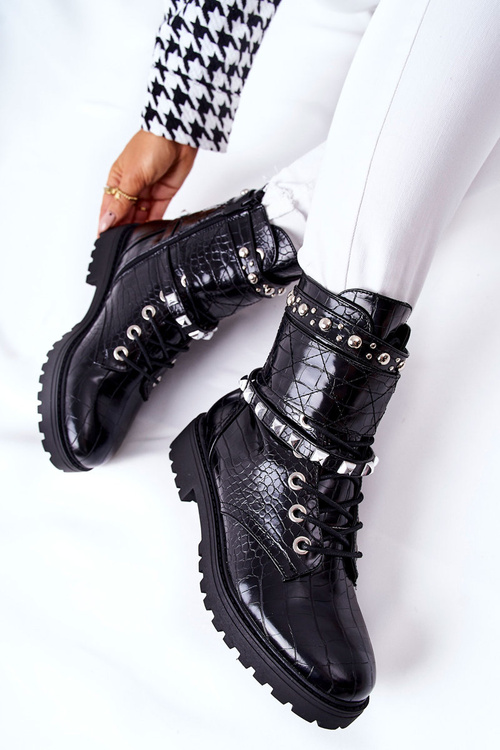 Zateplené Pracovní Boty S Cvočky Černé Nephele