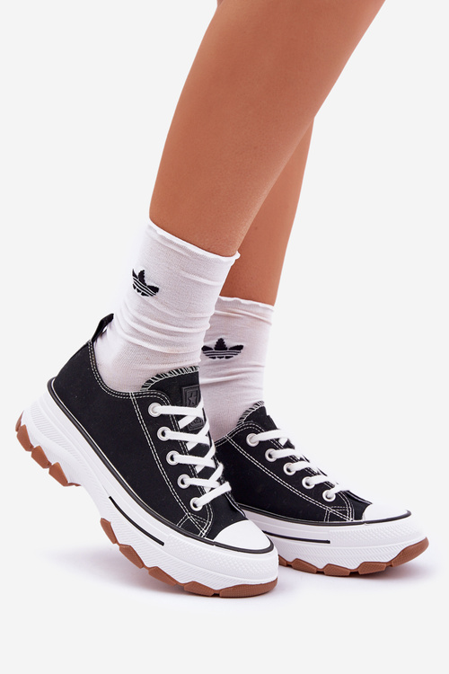 Nízke Dámske Tenisky Na Platforme Čierne Aradwin