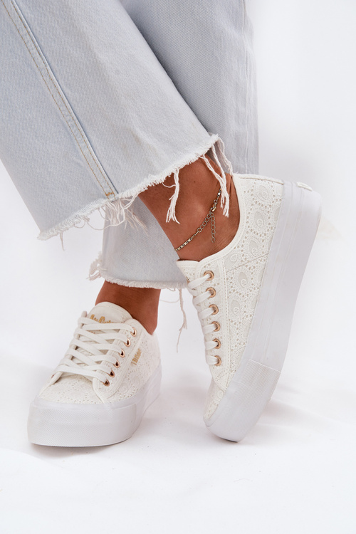 Dámske Tenisky S Čipkou Lee Cooper LCW-25-31-3438L Biele