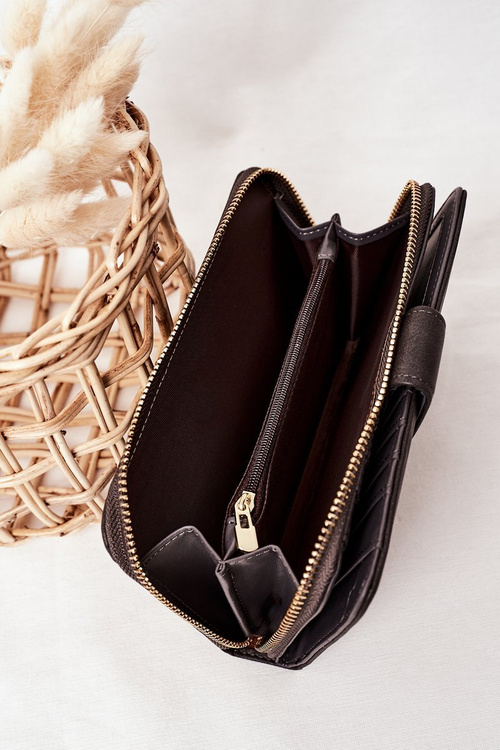 Veľká dámska peňaženka so sivým vreckom