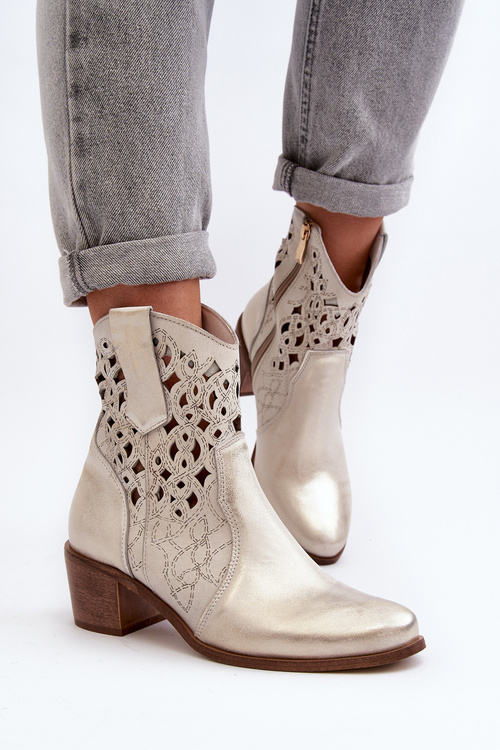 Dámske otvorené diela vysoké podpätky Zazoo 3394/2 zlato