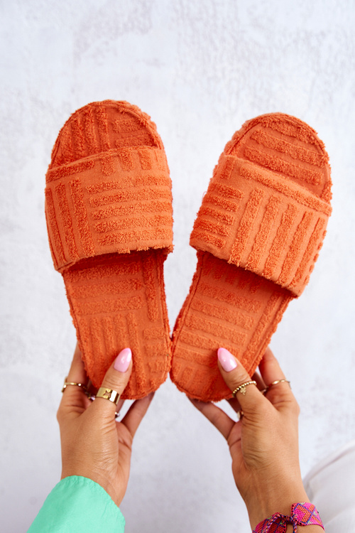 Pantofle Bačkory Na Platformě oranžove Lilly