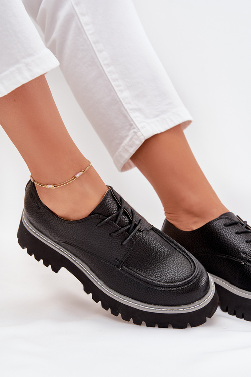 Dámske Mokasíny So Šnurovaním Big Star NN274052 Čierne