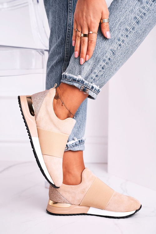 Dámská Sportovní Obuv Sneakers Slip-on Béžové Say Something