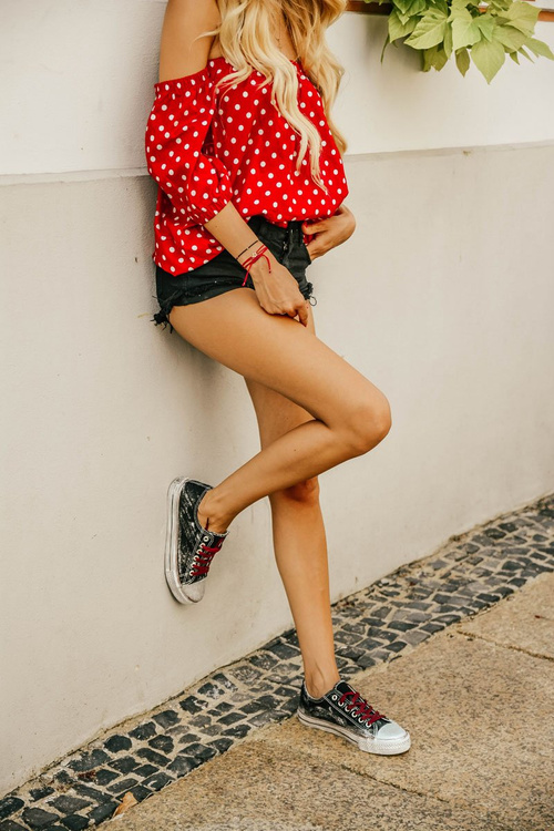 Big Star Black Silver -Plátkované tenisky BB274013