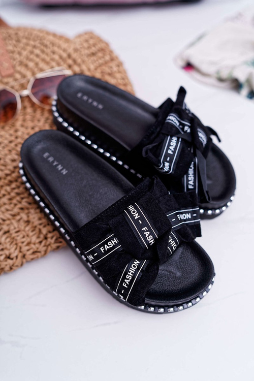 Dámské Nazouváky s Profilovanou Vložkou, černé Vrenya