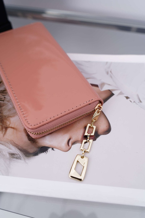 Dámská Peněženka s Velkým růžovo-zlatým ozdobným zipem
