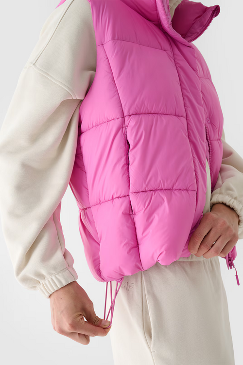 Bezrukávník Přírodní Syntetické Výplně Růžový 4F 4FWAW24TVJAF140-54S