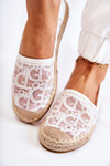 Klasické dámske otvorené diela Espadrilles White Catris