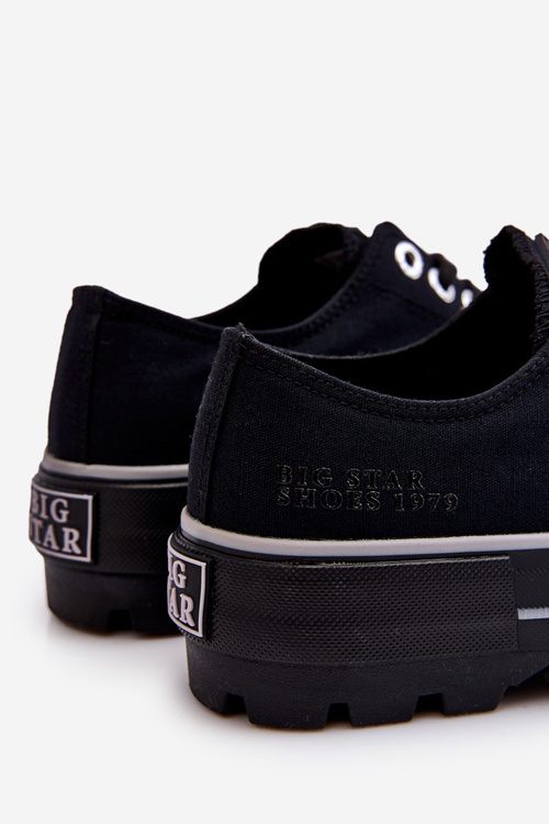 Látkové tenisky na platformě Big Star LL274149 Černe