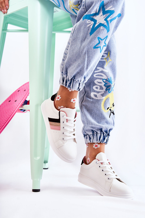 Dámská sportovní obuv, vázaná bílá Renesme