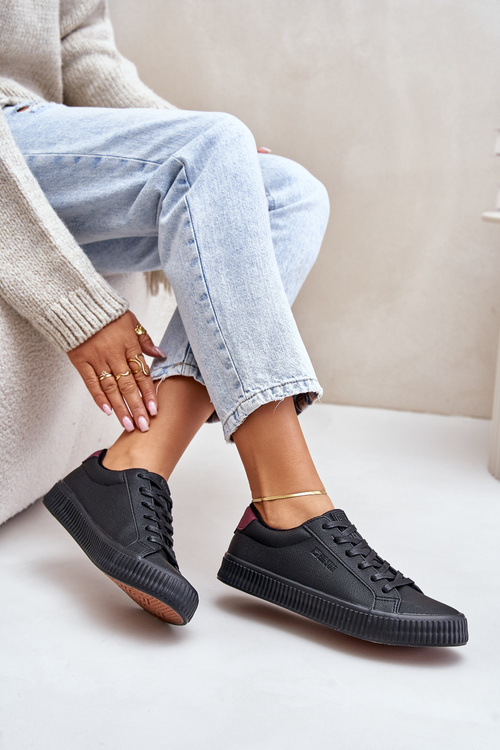 Zateplené dámské tenisky Big Star OO274A462 černé