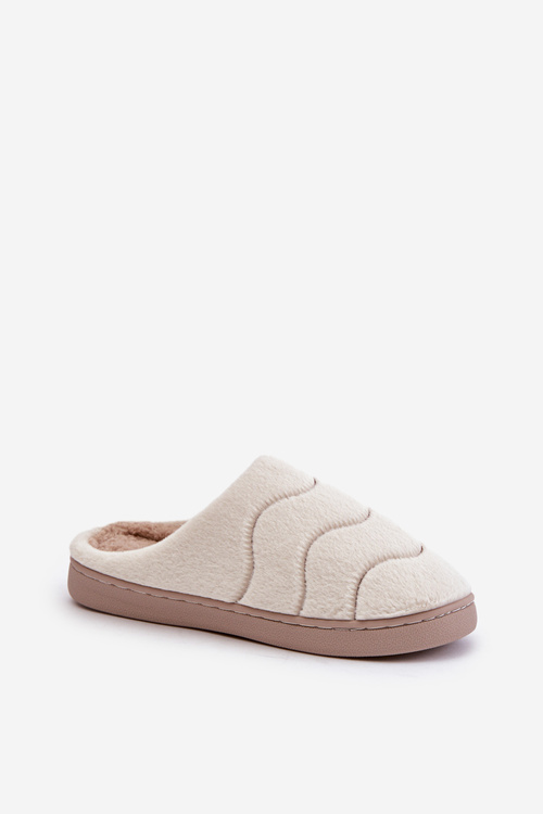 Kožušinové Teplé Papuče Dámske Béžové Vamirae