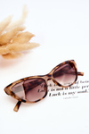 Módní sluneční brýle Cat Eye V090169 Leopard béžová