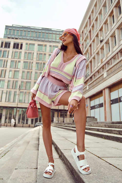 Kožené sandále na platforme bielej Tessa