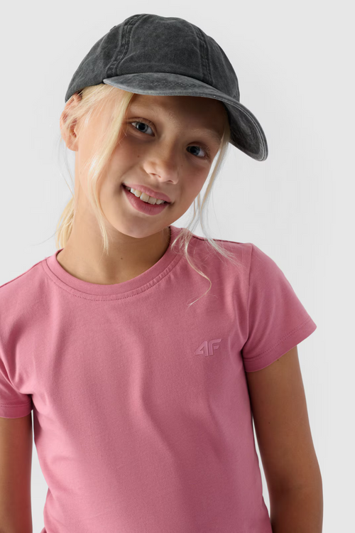 Dievčenské Tričko Hladké Bavlnené Fuksia 4F 4FJWMM00TTSHF1658-56S