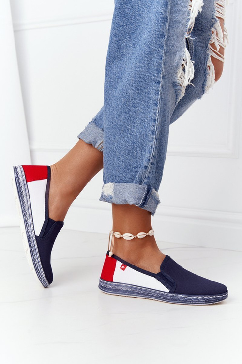 Dámska veľká hviezda HH276008 ESPADrilles Navy-WHITE