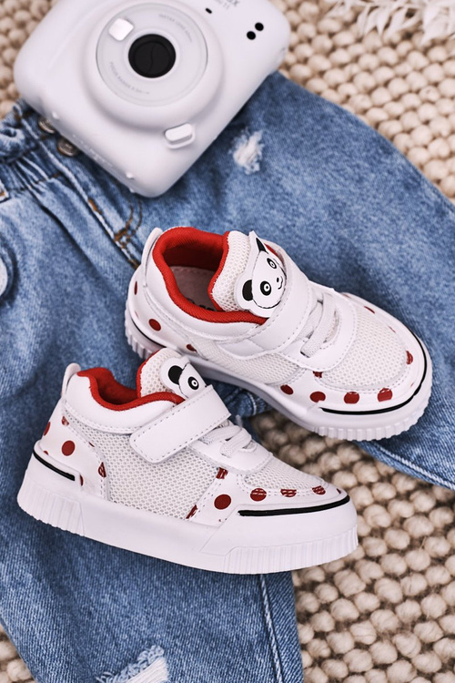 Dětská Sportovní Obuv S Pandou Bílé červené Chico