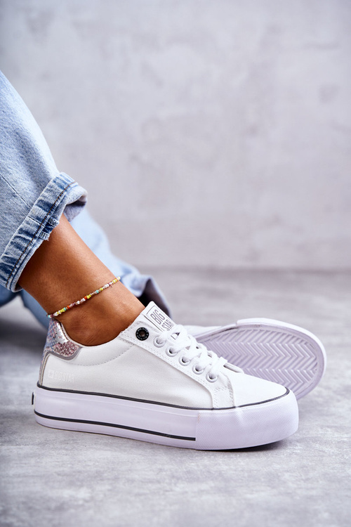Dámské Materiál Sneakers Big Star KK274037 Bílá