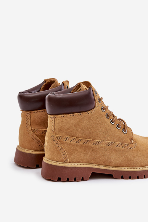 Zimní Semišové Boty Pro Muže Big Star OO174136 HI-POLY SYSTEM Camel