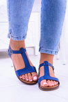 Sunnyside Navy Blue Dámske ploché sandále