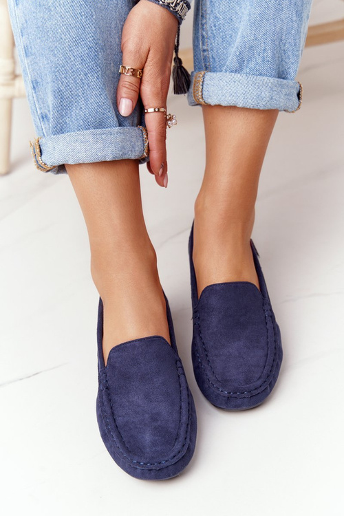 Dámské Semišové Mokasíny Tmavě Modré San Marino