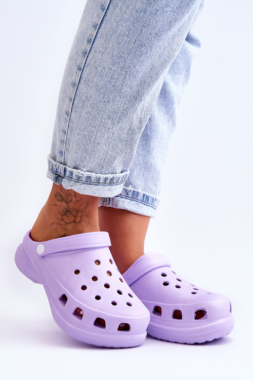 Pěnové Sandály Crocs Na Robustní Podrážce fialove Katniss