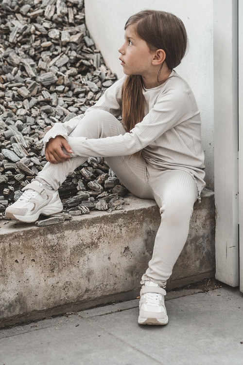 Detská Športová Obuv Tenisky Na Suchý Zips Beige Rulagia