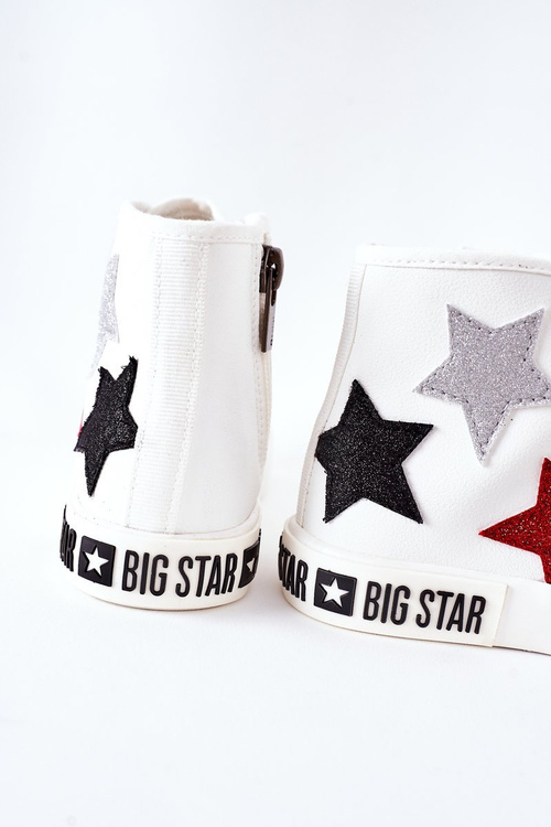 Dětské Tenisky Vysoké Se Zipem BIG STAR II374029 Bile