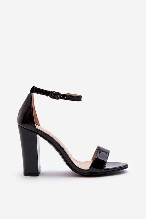 Černé Sandály Na Podpatku Thakko