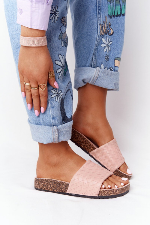 Catalina svetlo ružové podrážky kožené žabky