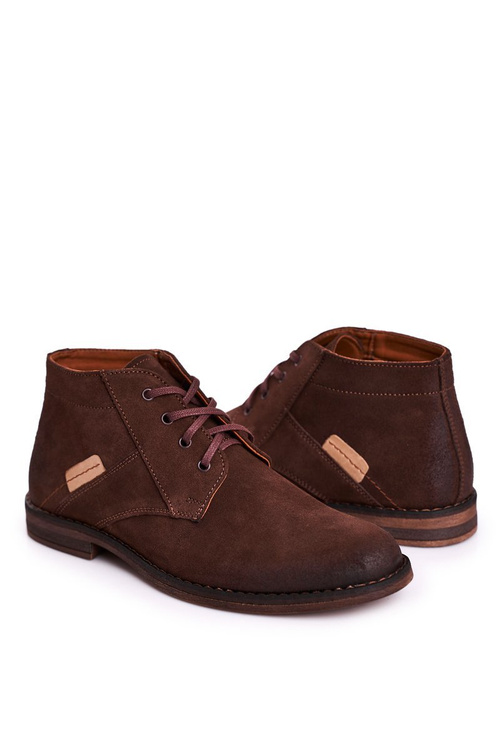 Pánské Kožené Boty Botičky BEDNAREK Hnědé