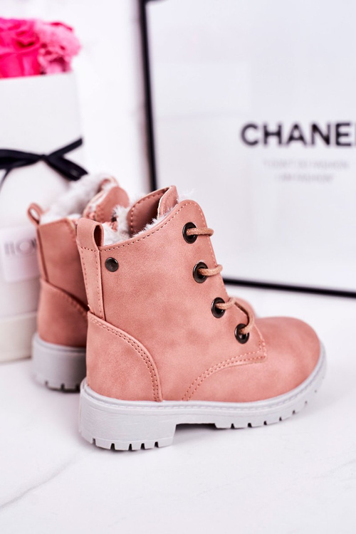 Detské topánky topánky izolované ružovou kožušinou