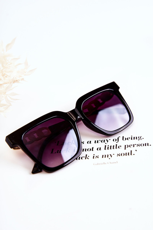 Módne slnečné okuliare v120043 čierne