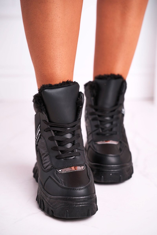 Dámské Kotníkové Boty Sněhule Černé Euphoria