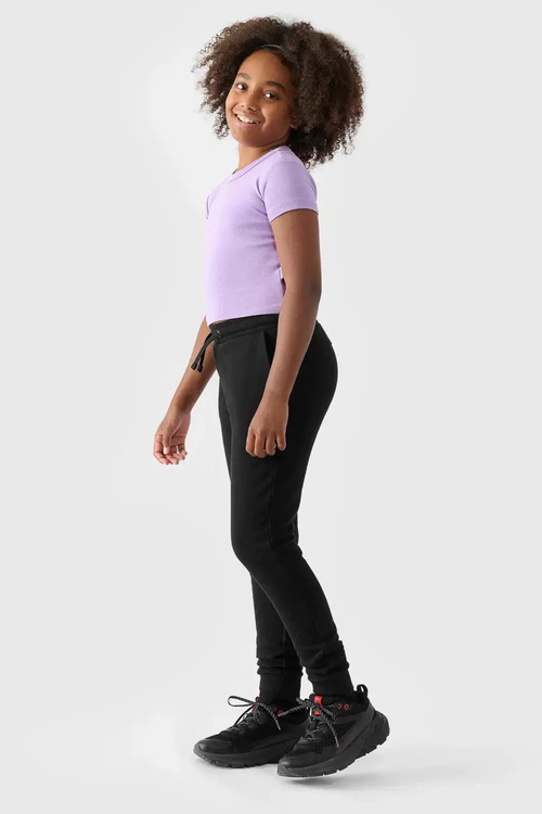 Dievčenské Športové Nohavice Joggery 4F Čierne 4FJWMM00TTROF0828-20S