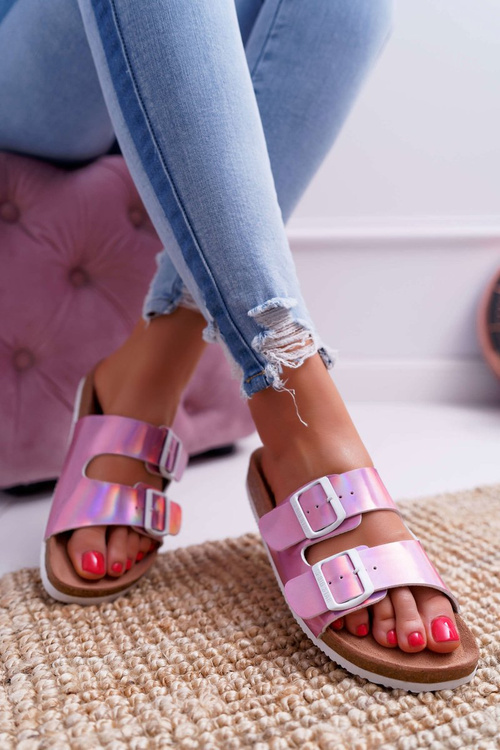 fialové dámské nazouváky Big Star DD274136