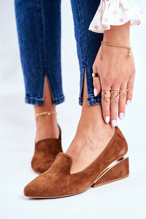 Dámske vynikajúce hnedé topánky 1205