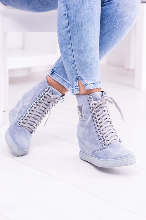 Dámská Obuv Sneakers Lu Boo Semišové Tenisky modré Monica