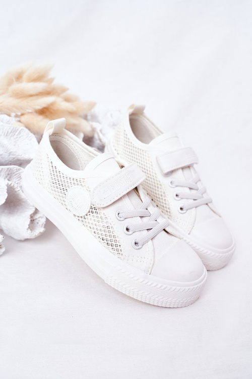 Dětské Síťované Tenisky BIG STAR HH374014 Bíle