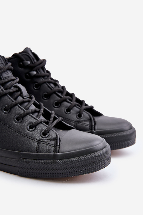 Mužské zateplené tenisky s zipem černé Big Star MM174012