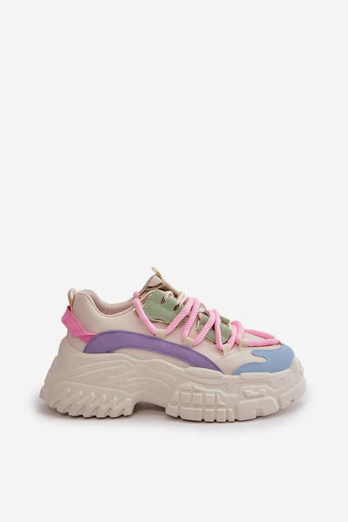 Dámske tenisky na masívnej podrážke multikolor Nevela