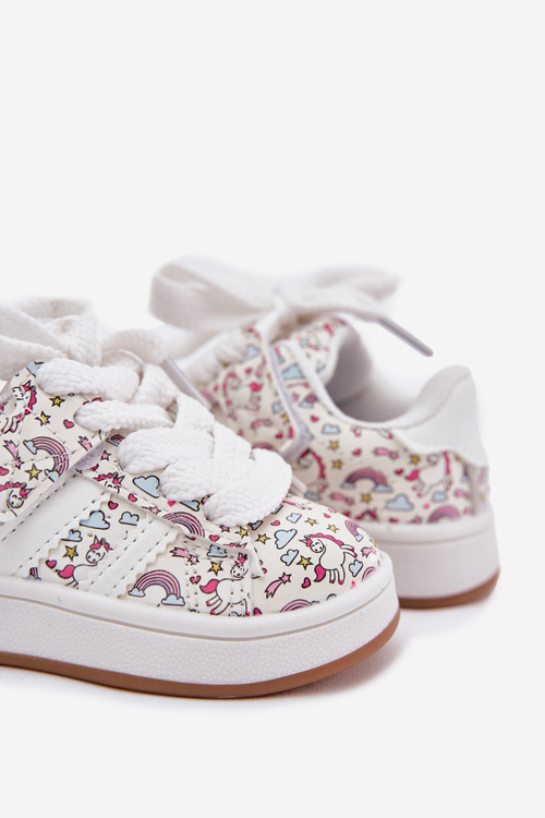 Dívčí Sportovní Boty S Motivem Jednorožce Bílé Ilana