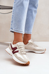 Dámske Športové Topánky Sneakers Béžovo-Červené Britma