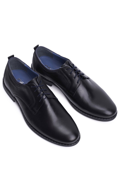 Pánské Polobotky Casual Nikopol Kožené Černé 1726