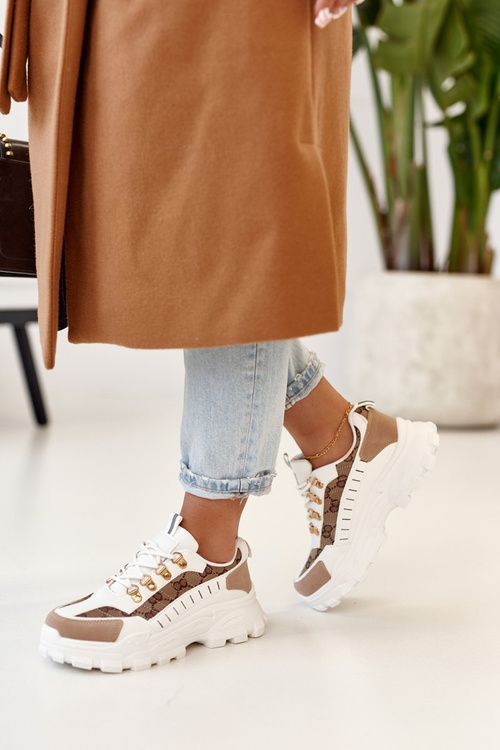 Dámske tenisky na masívnom bielom dni jediný swamer