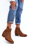 Suede Openwork Boots D&A SN622-21 Camel