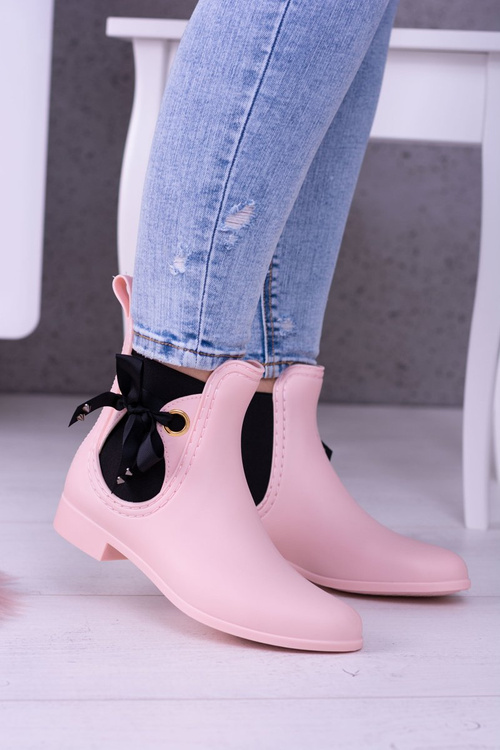 Ružové matné dámske galoshes jedného dňa Jodhpur topánky