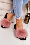 Dámské Nazouváky S Kožešinou Růžové Belmondo